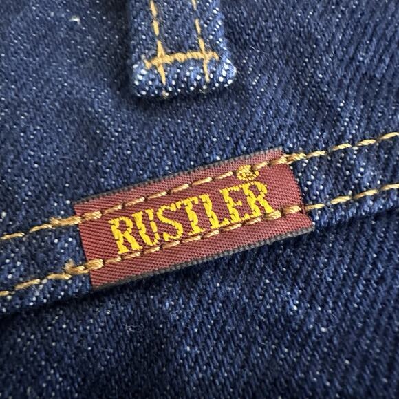 Rustler Wrangler Jeans Mens 48x30 Regular Fit Straight Leg Heavyweight Denim New - Picture 7 of 8